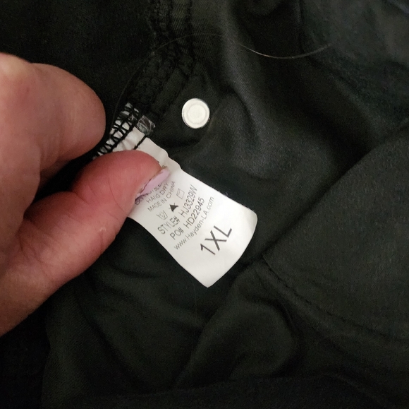 Hayden, black distressed shorts, 1x - Picture 10 of 12